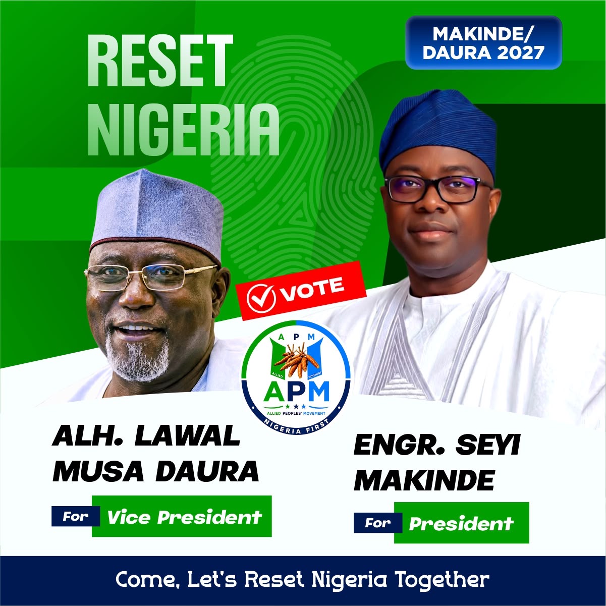 As we look toward the 2027 general elections, Nigeria needs experienced and tested leadership capable of reuniting and rebuilding the nation. A #MakindeDaura-led vision represents a fresh path forward, bringing competence, inclusivity, and real development to the national stage.